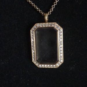 Origami Owl Heritage Locket with 24” gold chain.